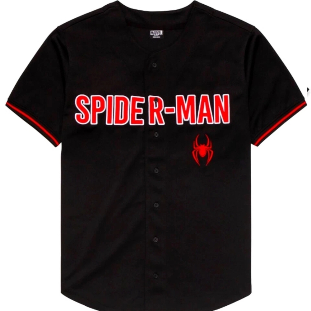 Marvel Spider-Man Miles Morales Baseball Jersey BoxLunch Exclusive Mens Sz XL - Picture 1 of 9